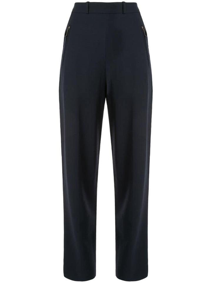 Hermès Pre-owned Zipped Pockets Tailored Trousers - Blue