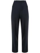 Hermès Pre-owned Zipped Pockets Tailored Trousers - Blue