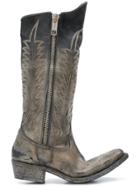 Golden Goose Deluxe Brand Distressed Zipped Western Boots - Black