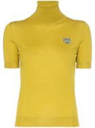 Prada Short Sleeved Turtleneck Top - Green