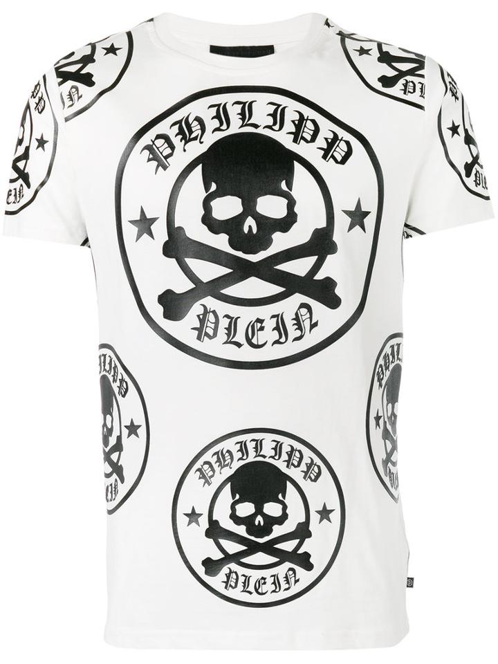 Philipp Plein - Plum T-shirt - Men - Cotton - L, White, Cotton