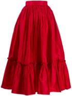 Dolce & Gabbana Ruched Hem Full Skirt - Red