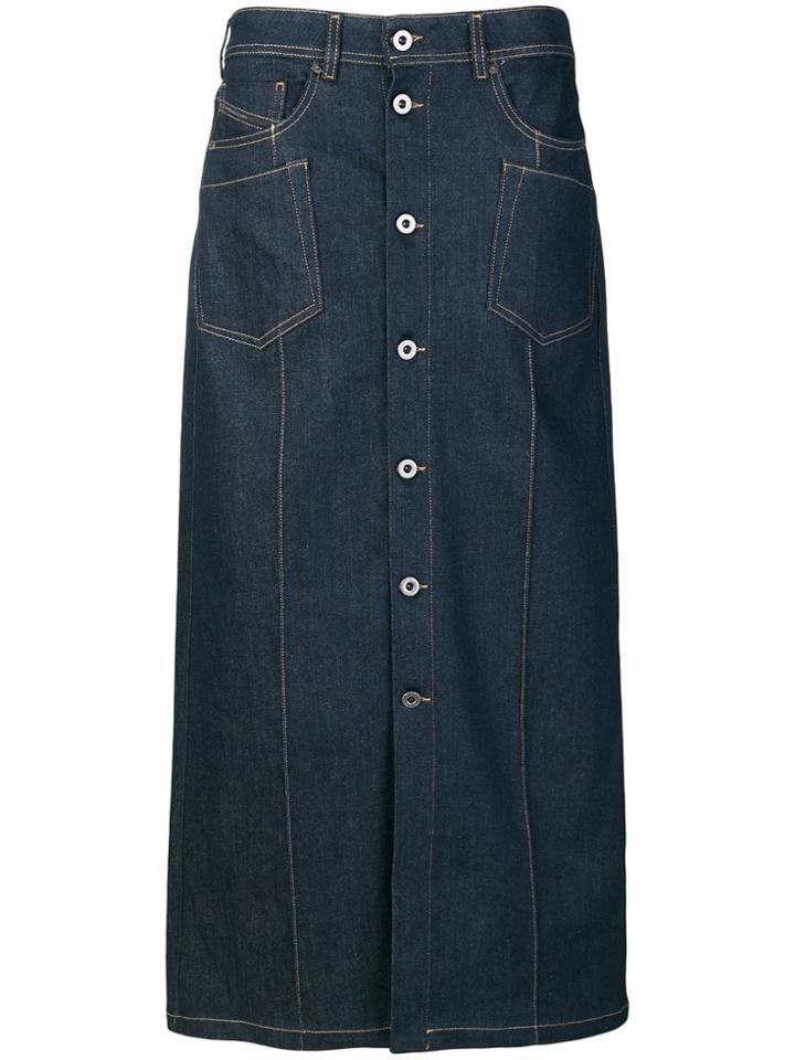 Diesel Black Gold Gonna Ovinty Denim Skirt - Blue