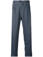 Closed - Straight Leg Trousers - Men - Cotton/linen/flax/spandex/elastane - 33, Blue, Cotton/linen/flax/spandex/elastane