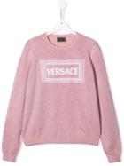 Young Versace Teen Vintage Logo Jumper - Pink