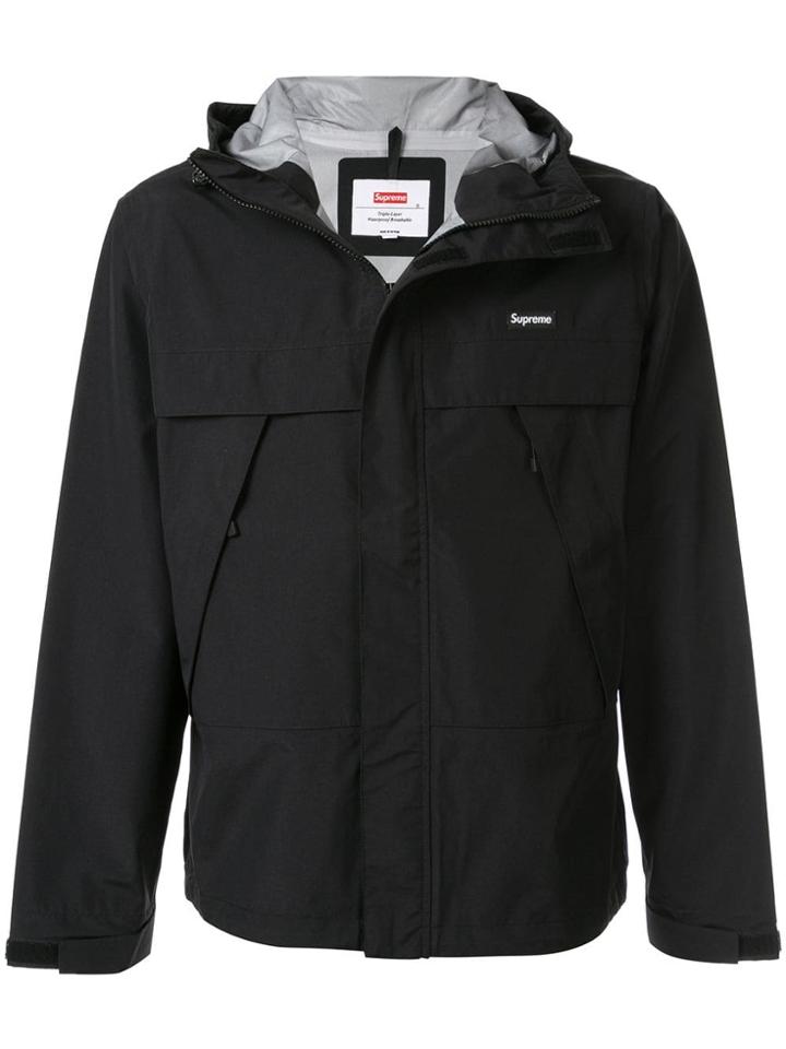 Supreme Dog Taped Seam Jacket Fw18 - Black