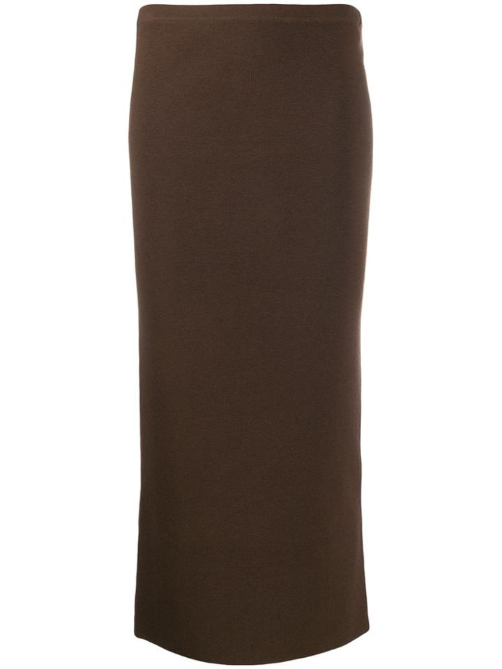 Toteme Fitted Midi Skirt - Brown