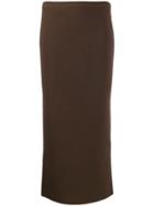Toteme Fitted Midi Skirt - Brown