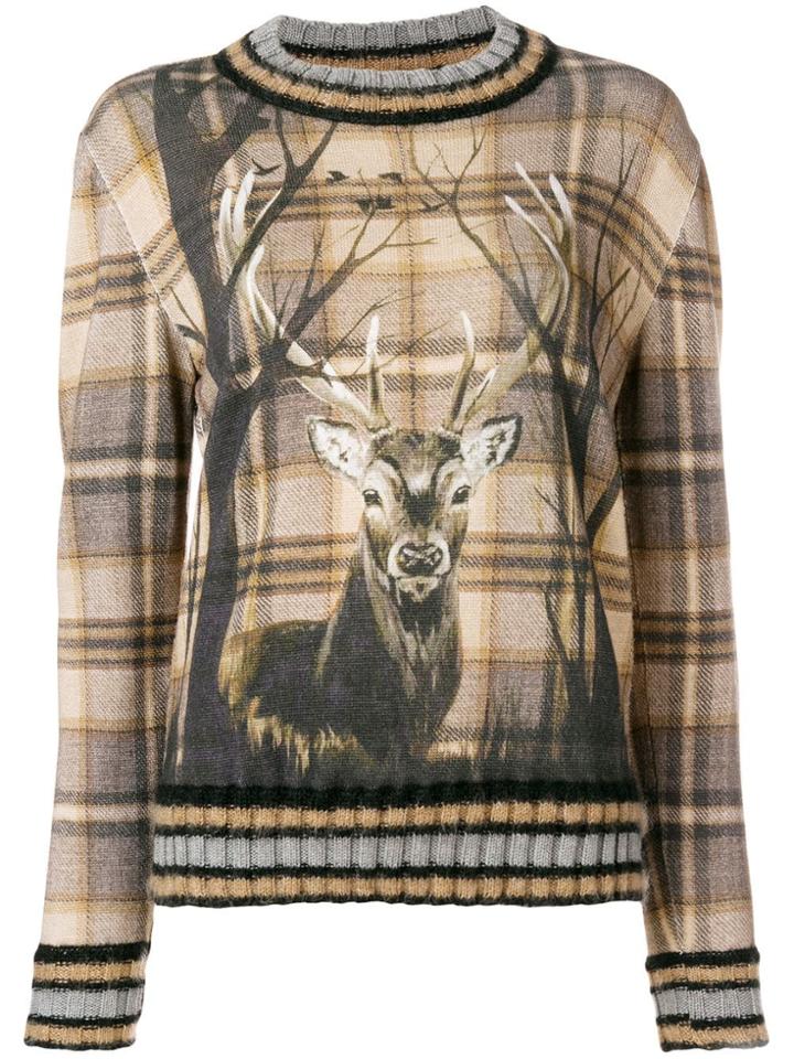 Alberta Ferretti Deer Print Jumper - Brown