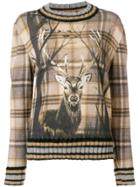 Alberta Ferretti Deer Print Jumper - Brown