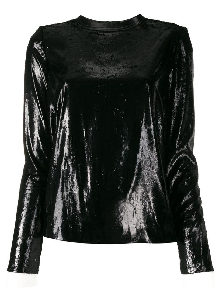 Philosophy Di Lorenzo Serafini Shimmer Lace Cuff Top - Black