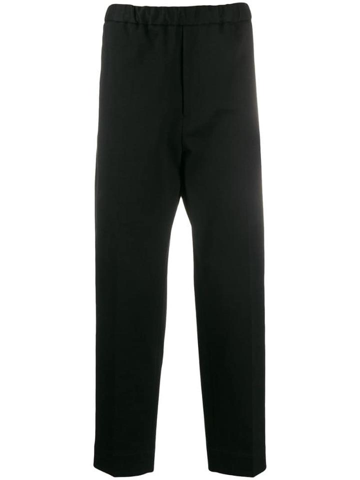 Jil Sander Straight Cropped Trousers - Blue