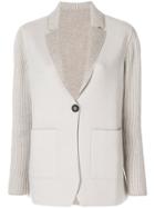 Le Tricot Perugia Reversible Blazer - Nude & Neutrals
