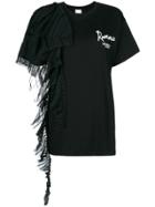 Brognano Pleated Ruffle T-shirt - Black