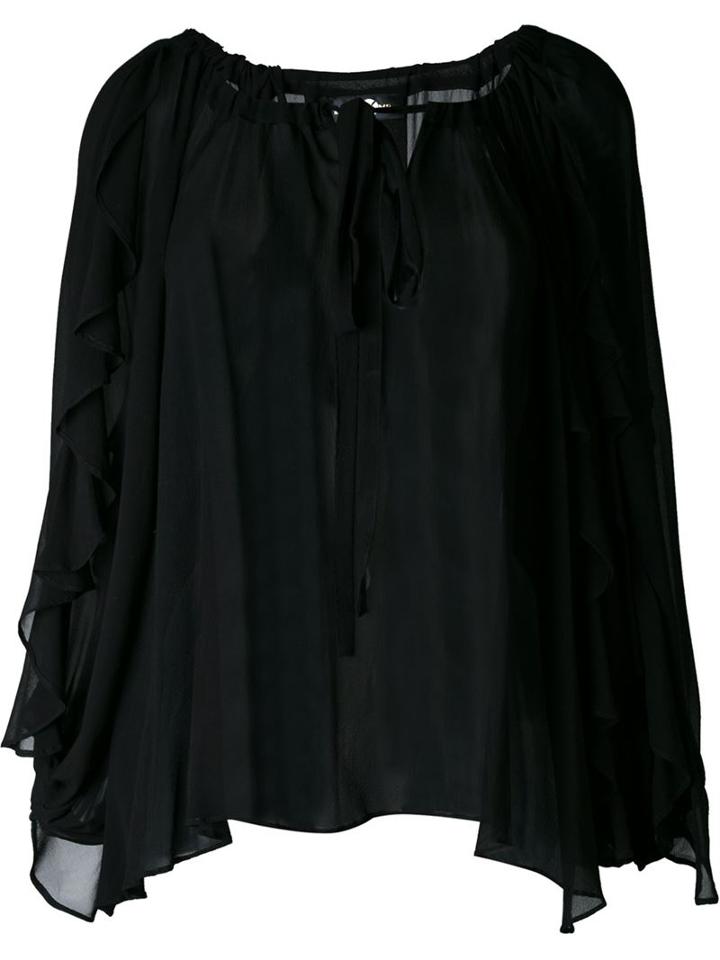 Dress Camp Sheer Draped Blouse