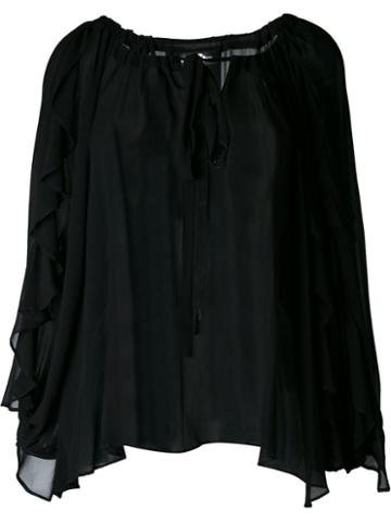 Dress Camp Sheer Draped Blouse