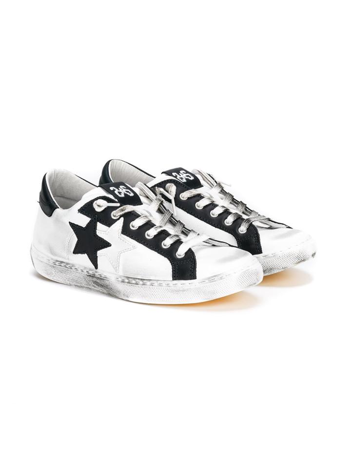 2 Star Kids Star Patch Sneakers - White