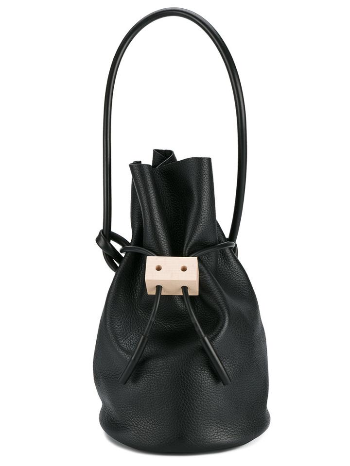 Building Block - Cable & Outlet Shoulder Bag - Women - Leather/wood - One Size, Black, Leather/wood