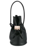 Building Block - Cable & Outlet Shoulder Bag - Women - Leather/wood - One Size, Black, Leather/wood