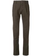 Incotex Checked Tailored Trousers - Brown