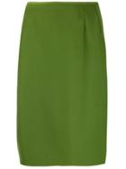Yves Saint Laurent Pre-owned 1980's Straight Fit Skirt - Green