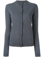 Jil Sander Navy Classic Cardigan, Women's, Size: Medium, Grey, Wool