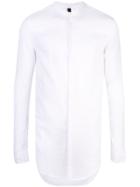 Poème Bohémien Band Collar Longline Shirt - White