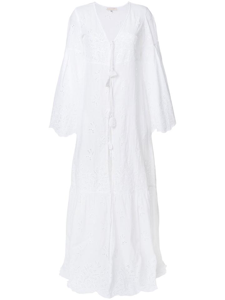 Anjuna Long Flared Sleeve Dress - White