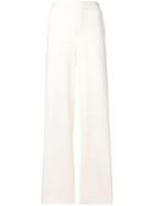 P.a.r.o.s.h. Elasticated Waistband Flared Trousers - White