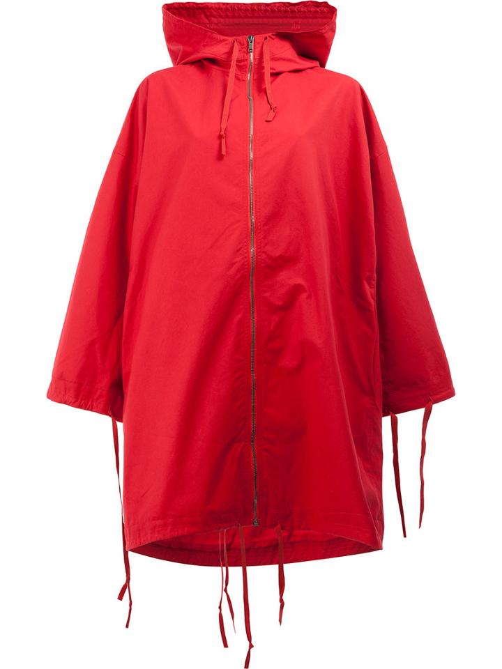 Toogood The Explorer Raincoat, Women's, Size: 4, Red, Cotton