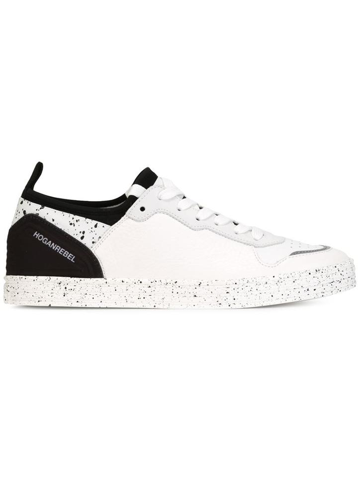 Hogan Rebel R141 Sneakers, Men's, Size: 6.5, White, Leather/neoprene/rubber
