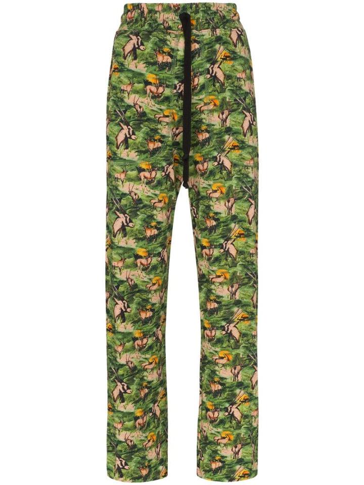 Chufy Animal Print Track Pants - Green