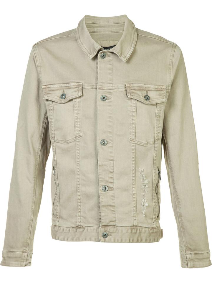 Zanerobe Greaser Denim Jacket, Men's, Size: Medium, Nude/neutrals, Cotton/spandex/elastane