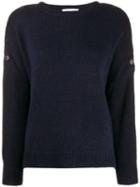 Masscob Buttoned Shoulders Jumper - Blue
