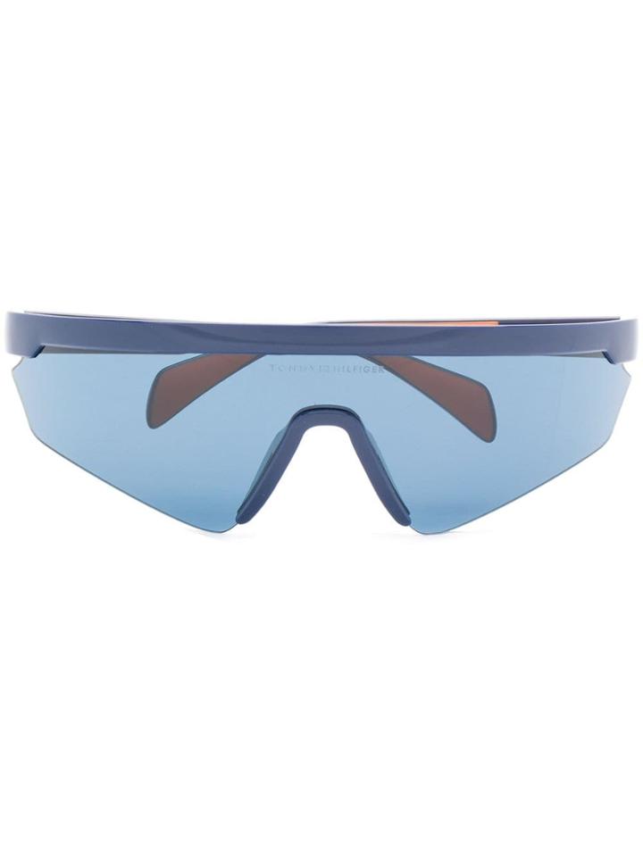 Tommy Hilfiger Oversized Mask Sunglasses - Blue