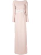 Paule Ka Long Sleeve Evening Dress - Pink