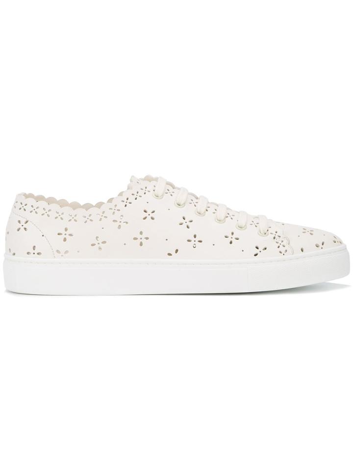 Simone Rocha Floral Laser-cut Sneakers - Nude & Neutrals