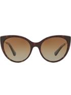 Bulgari Tortoiseshell Cat Eye Sunglasses - Brown