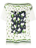 Escada Contrasting Print T-shirt - White