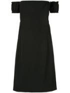 We11done Detachable Sleeve Midi Dress - Black