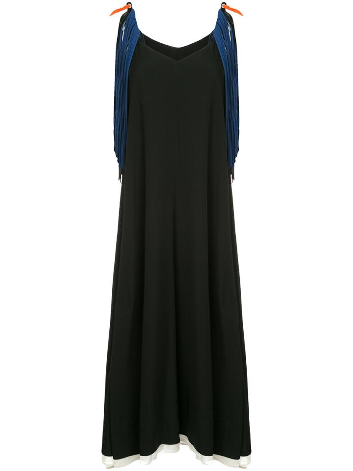 Toga Pulla Fringe Detail Dress - Black