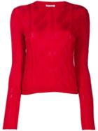 Chloé Cable Knit Jumper - Red