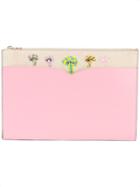 Olympia Le-tan Beaded Mushroom Pouch - Pink & Purple