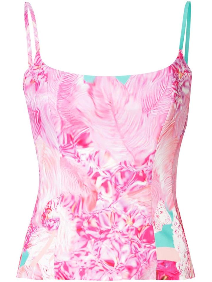 Halpern Printed Fitted Camisole - Pink