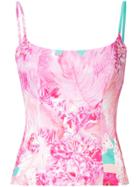 Halpern Printed Fitted Camisole - Pink