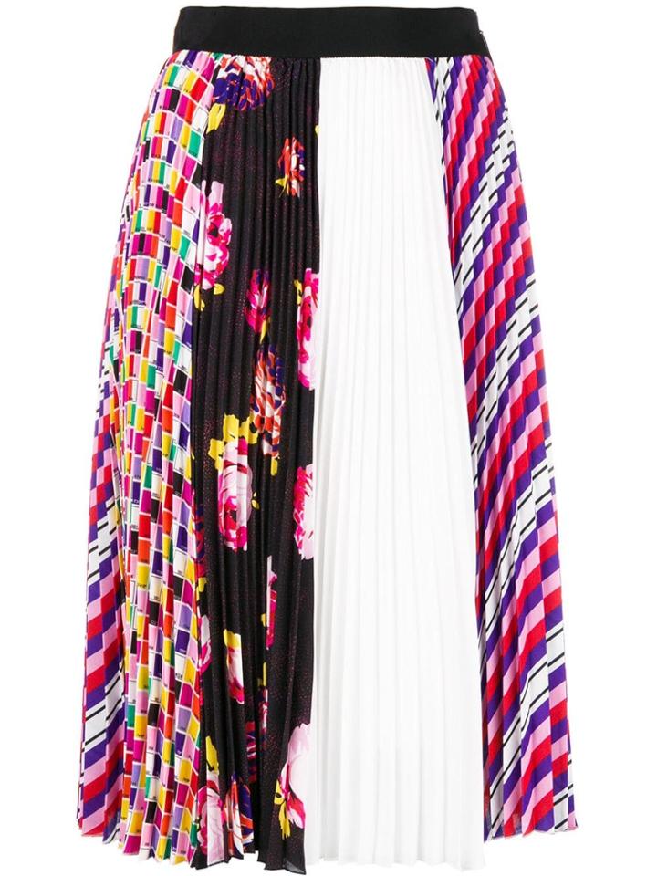 Msgm Multi-pattern Skirt - White