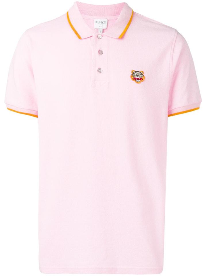 Kenzo Tiger Fitted Polo Shirt - Pink