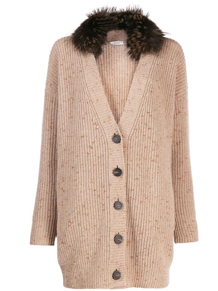 Peserico Bead Embroidery Cardigan - Neutrals