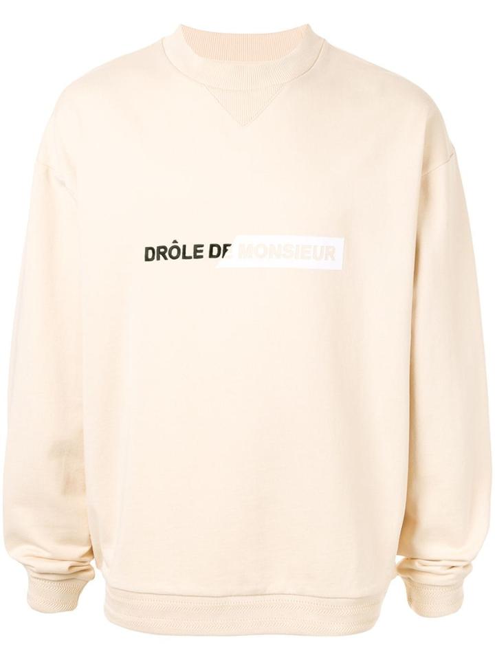 Drôle De Monsieur Cotton Logo Sweatshirt - Blue