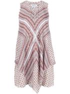 Derek Lam 10 Crosby Scarf Print Sleeveless Dress, Women's, Size: 6, White, Silk